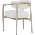 Marita Dining Armchair - Greige - Louis Cream 112102 112102 MARITA DINING ARMCHAIR GREIGE LOUIS CREAM 23