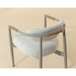 Marita Dining Armchair - Greige - Louis Cream 112102 112102 MARITA DINING ARMCHAIR GREIGE LOUIS CREAM 6