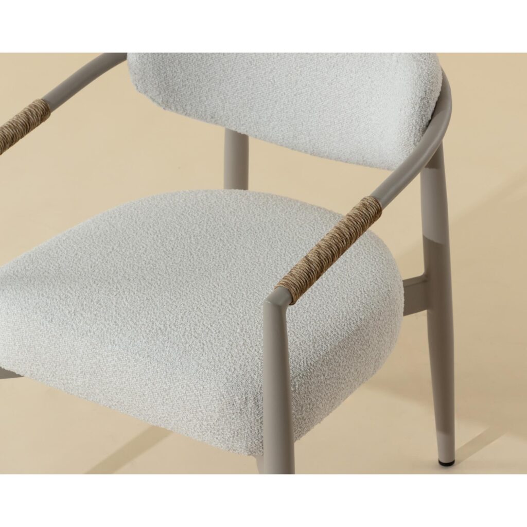 Marita Dining Armchair - Greige - Louis Cream - Image 4