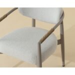 Marita Dining Armchair - Greige - Louis Cream 112102 112102 MARITA DINING ARMCHAIR GREIGE LOUIS CREAM 7