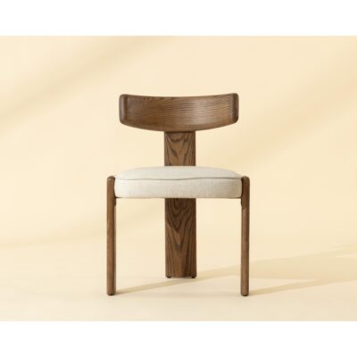 Horton Dining Chair - Warm Brown - Geralt Linen 112107 112107 HORTON DINING CHAIR WARM BROWN GERALT LINEN 1