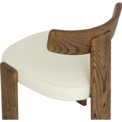 Horton Dining Chair - Warm Brown - Geralt Linen 112107 112107 HORTON DINING CHAIR WARM BROWN GERALT LINEN 26