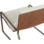 Zancor Lounge Chair - Antique Brass - Geralt Linen / Tan Leather 112110 112110 ZANCOR LOUNGE CHAIR ANTIQUE BRASS GERALT LINEN TAN LEATHER 26
