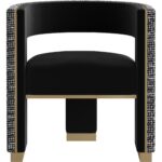 Adamina Dining Armchair - Abbington Black / Hobbes Night 112127 112127 ADAMINA DINING ARMCHAIR ABBINGTON BLACK HOBBES NIGHT 1