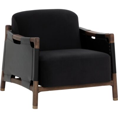Calloway Lounge Chair - Antique Brown - Abbington Black / Onyx Leather 14 Calloway Lounge Chair - Antique Brown - Abbington Black / Onyx Leather 112133 112133 CALLOWAY LOUNGE CHAIR ABBINGTON BLACK ONYX LEATHER 20