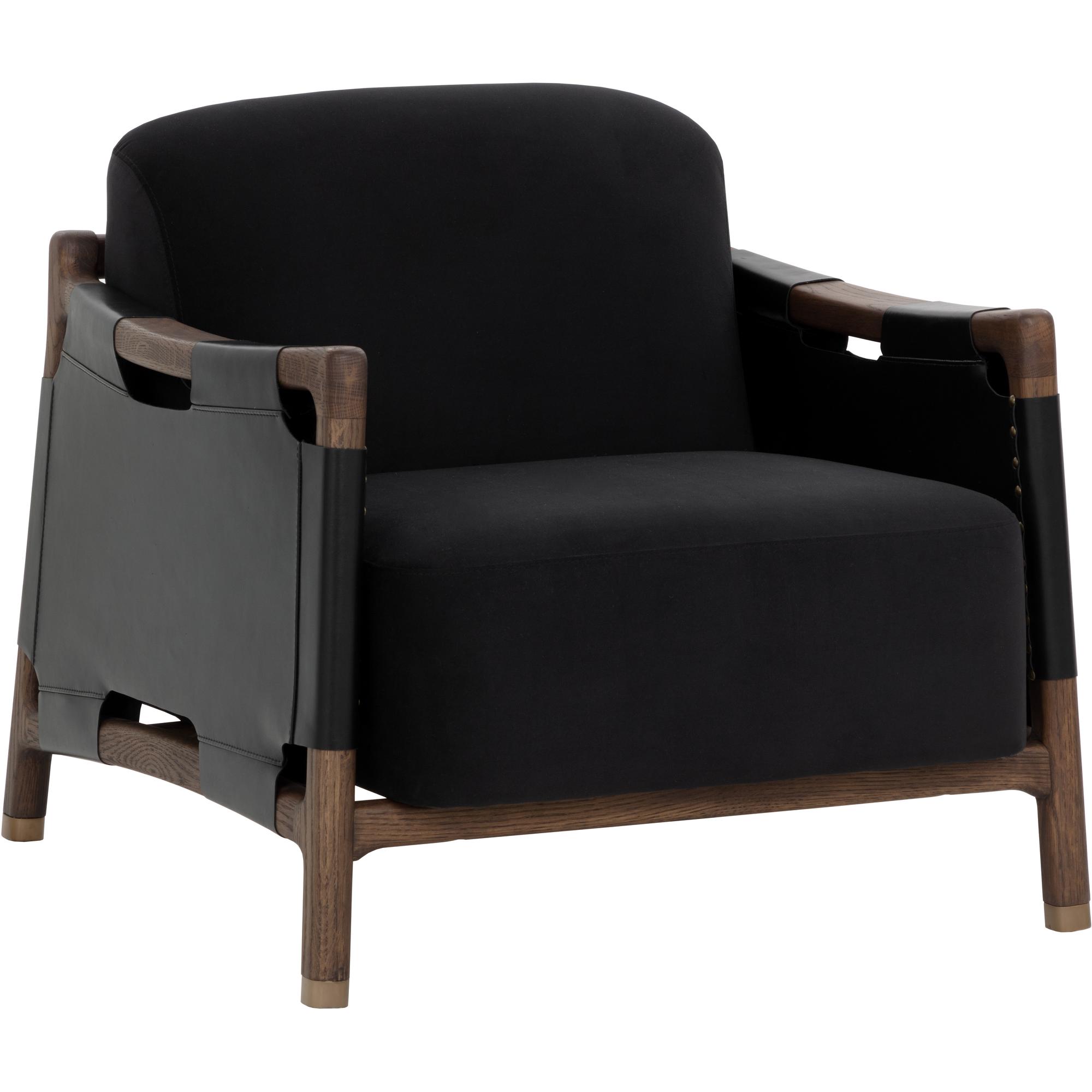 Calloway Lounge Chair - Antique Brown - Abbington Black / Onyx Leather 5 Calloway Lounge Chair - Antique Brown - Abbington Black / Onyx Leather - Image 5
