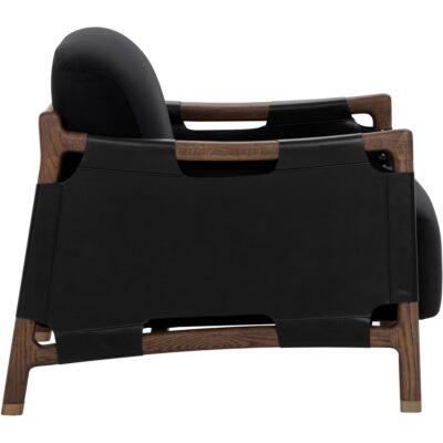 Calloway Lounge Chair - Antique Brown - Abbington Black / Onyx Leather 16 Calloway Lounge Chair - Antique Brown - Abbington Black / Onyx Leather 112133 112133 CALLOWAY LOUNGE CHAIR ABBINGTON BLACK ONYX LEATHER 22