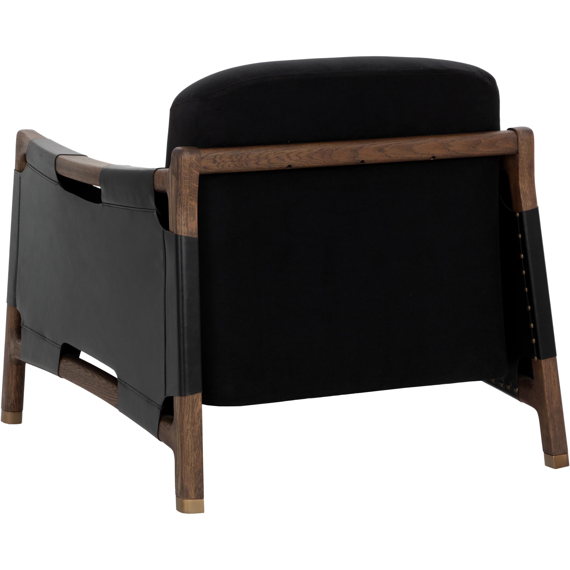 Calloway Lounge Chair - Antique Brown - Abbington Black / Onyx Leather 8 Calloway Lounge Chair - Antique Brown - Abbington Black / Onyx Leather - Image 8