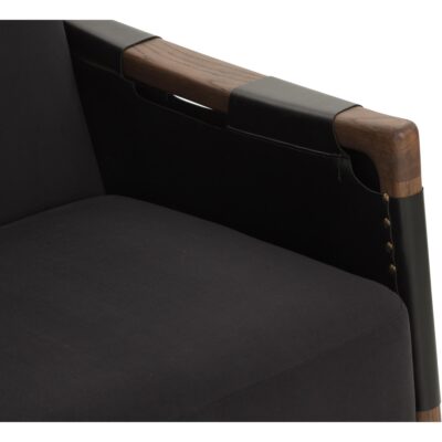 Calloway Lounge Chair - Antique Brown - Abbington Black / Onyx Leather 19 Calloway Lounge Chair - Antique Brown - Abbington Black / Onyx Leather 112133 112133 CALLOWAY LOUNGE CHAIR ABBINGTON BLACK ONYX LEATHER 27
