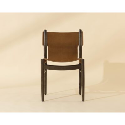 Argus Dining Chair - Nubuck Caramel Leather 112137 112137 ARGUS DINING CHAIR NUBUCK CARAMEL LEATHER 1