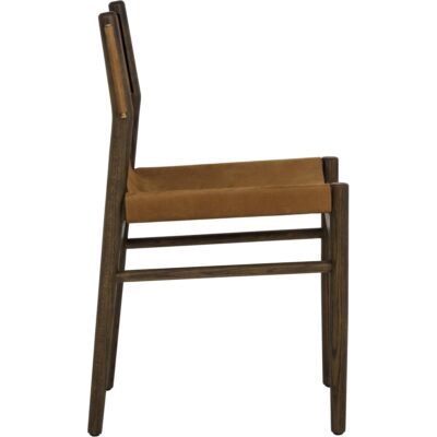 Argus Dining Chair - Nubuck Caramel Leather 112137 112137 ARGUS DINING CHAIR NUBUCK CARAMEL LEATHER 22