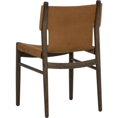 Argus Dining Chair - Nubuck Caramel Leather 112137 112137 ARGUS DINING CHAIR NUBUCK CARAMEL LEATHER 23