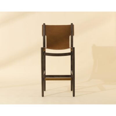 Argus Barstool - Nubuck Caramel Leather 112138 112138 ARGUS BARSTOOL NUBUCK CARAMEL LEATHER 1