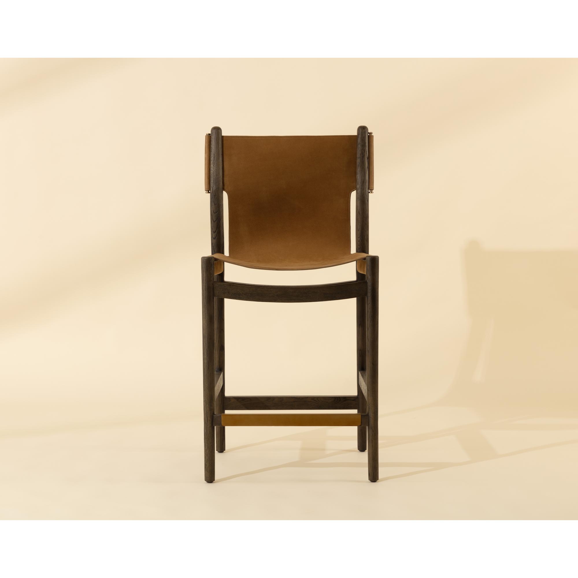 Argus Counter Stool - Nubuck Caramel Leather 2 Argus Counter Stool - Nubuck Caramel Leather - Image 2