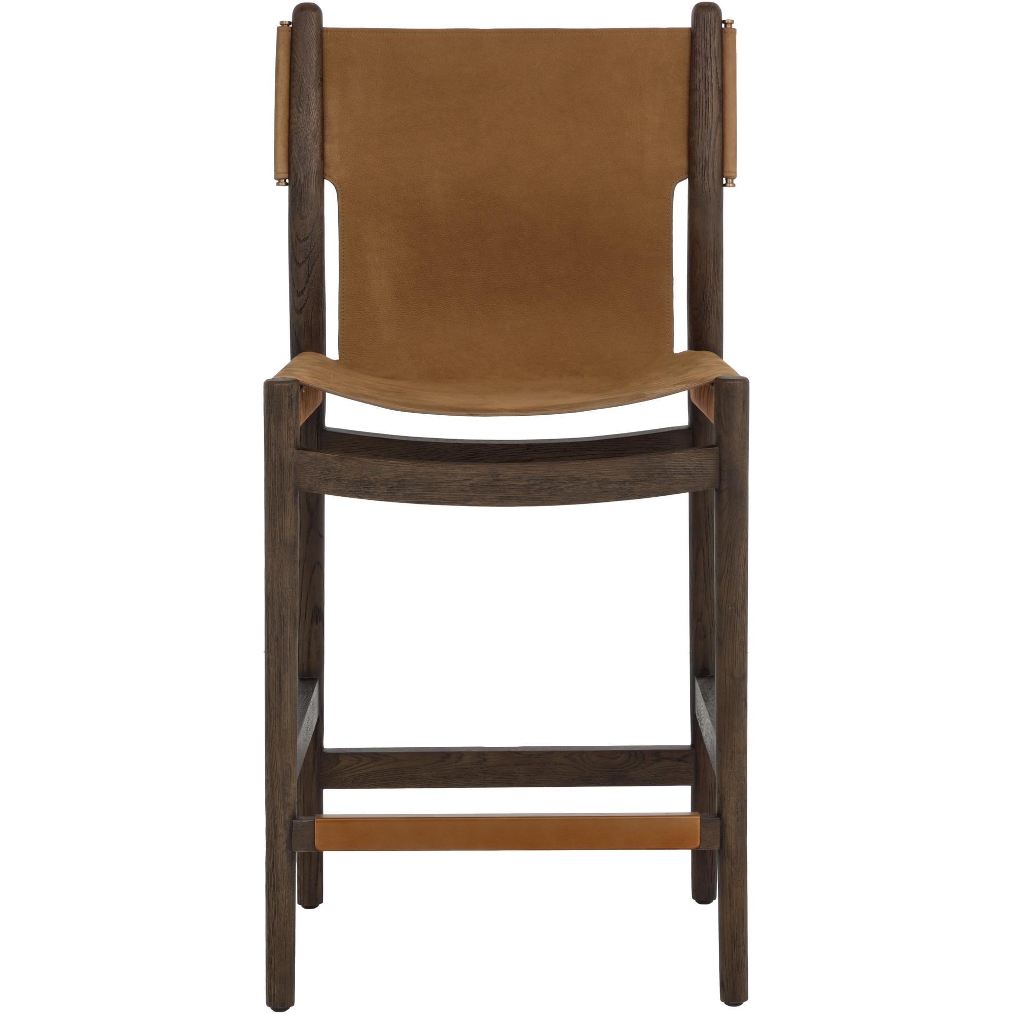 Argus Counter Stool - Nubuck Caramel Leather 5 Argus Counter Stool - Nubuck Caramel Leather - Image 5