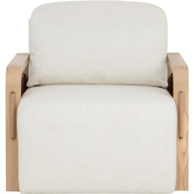 Otso Swivel Lounge Chair - Geralt Linen / Nubuck Tan Leather 112142 112142 OTSO SWIVEL LOUNGE CHAIR GERALT LINEN NUBUCK TAN LEATHER 21