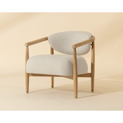 Sigrid Lounge Chair - Light Oak - Monument Oatmeal