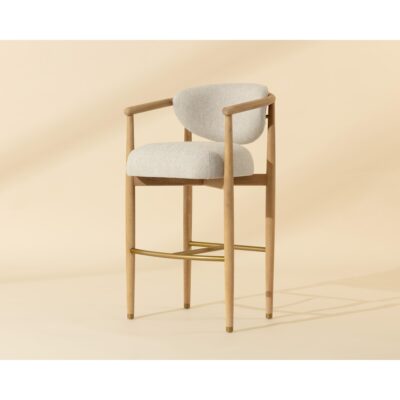 Sigrid Barstool - Light Oak - Monument Oatmeal