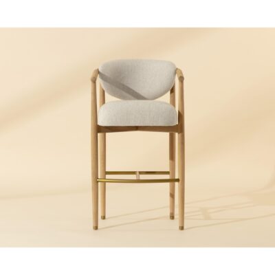 Sigrid Barstool - Light Oak - Monument Oatmeal 112154 112154 SIGRID BARSTOOL LIGHT OAK MONUMENT OATMEAL 1