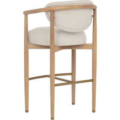 Sigrid Barstool - Light Oak - Monument Oatmeal 112154 112154 SIGRID BARSTOOL LIGHT OAK MONUMENT OATMEAL 23
