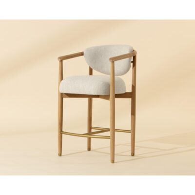 Sigrid Counter Stool - Light Oak - Monument Oatmeal