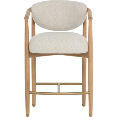 Sigrid Counter Stool - Light Oak - Monument Oatmeal 112155 112155 SIGRID COUNTER STOOL LIGHT OAK MONUMENT OATMEAL 21