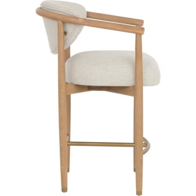 Sigrid Counter Stool - Light Oak - Monument Oatmeal 112155 112155 SIGRID COUNTER STOOL LIGHT OAK MONUMENT OATMEAL 22