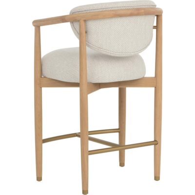 Sigrid Counter Stool - Light Oak - Monument Oatmeal 112155 112155 SIGRID COUNTER STOOL LIGHT OAK MONUMENT OATMEAL 23