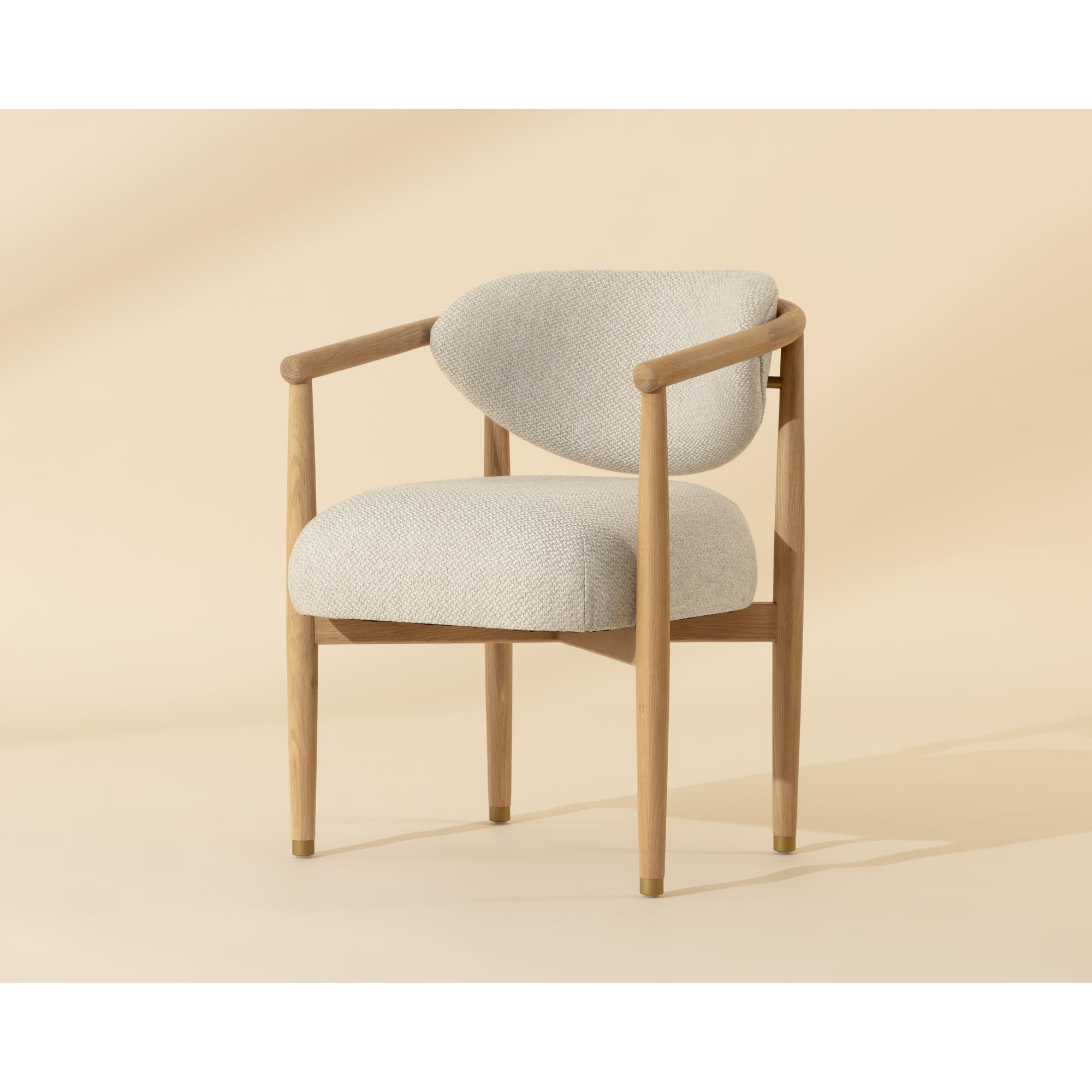 Sigrid Dining Armchair - Light Oak - Monument Oatmeal 1 Sigrid Dining Armchair - Light Oak - Monument Oatmeal