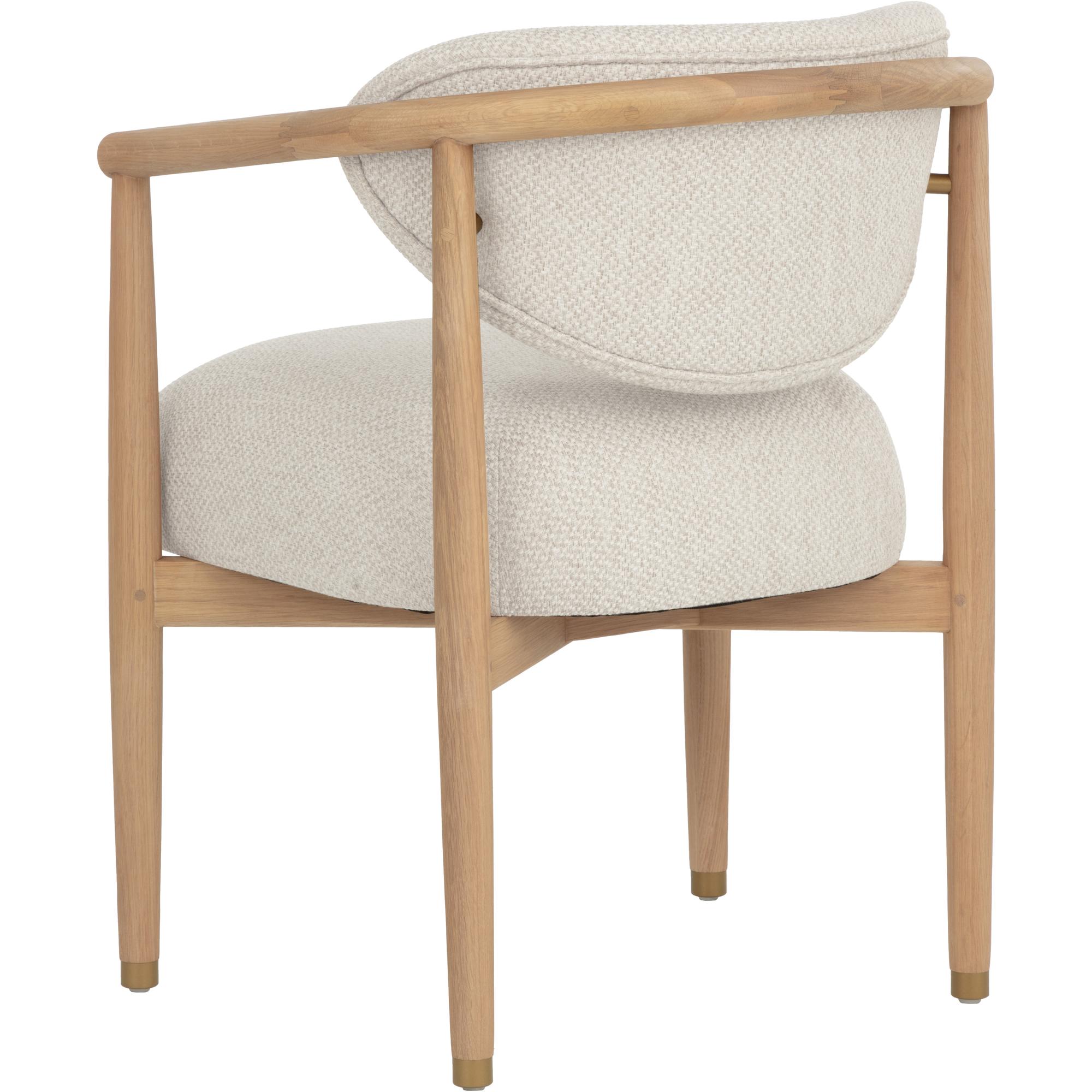 Sigrid Dining Armchair - Light Oak - Monument Oatmeal 6 Sigrid Dining Armchair - Light Oak - Monument Oatmeal - Image 6
