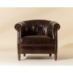Marjorie Lounge Chair - Chocolate Leather 112161 112161 MARJORIE LOUNGE CHAIR CHOCOLATE LEATHER 1