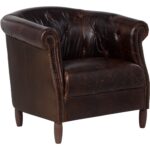 Marjorie Lounge Chair - Chocolate Leather 112161 112161 MARJORIE LOUNGE CHAIR CHOCOLATE LEATHER 20