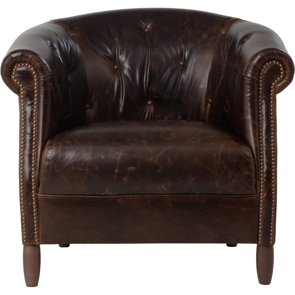 Marjorie Lounge Chair - Chocolate Leather - Image 6