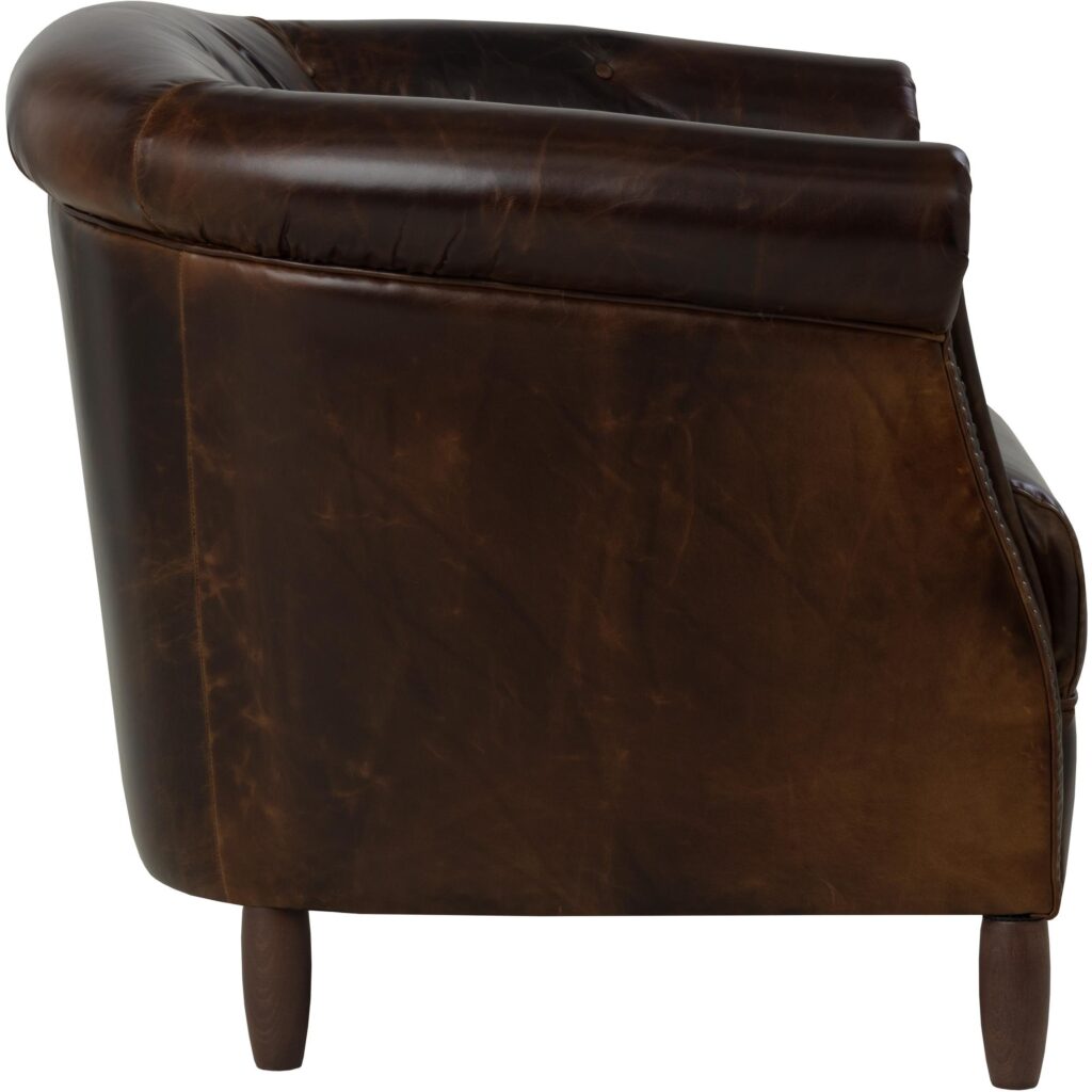 Marjorie Lounge Chair - Chocolate Leather - Image 7