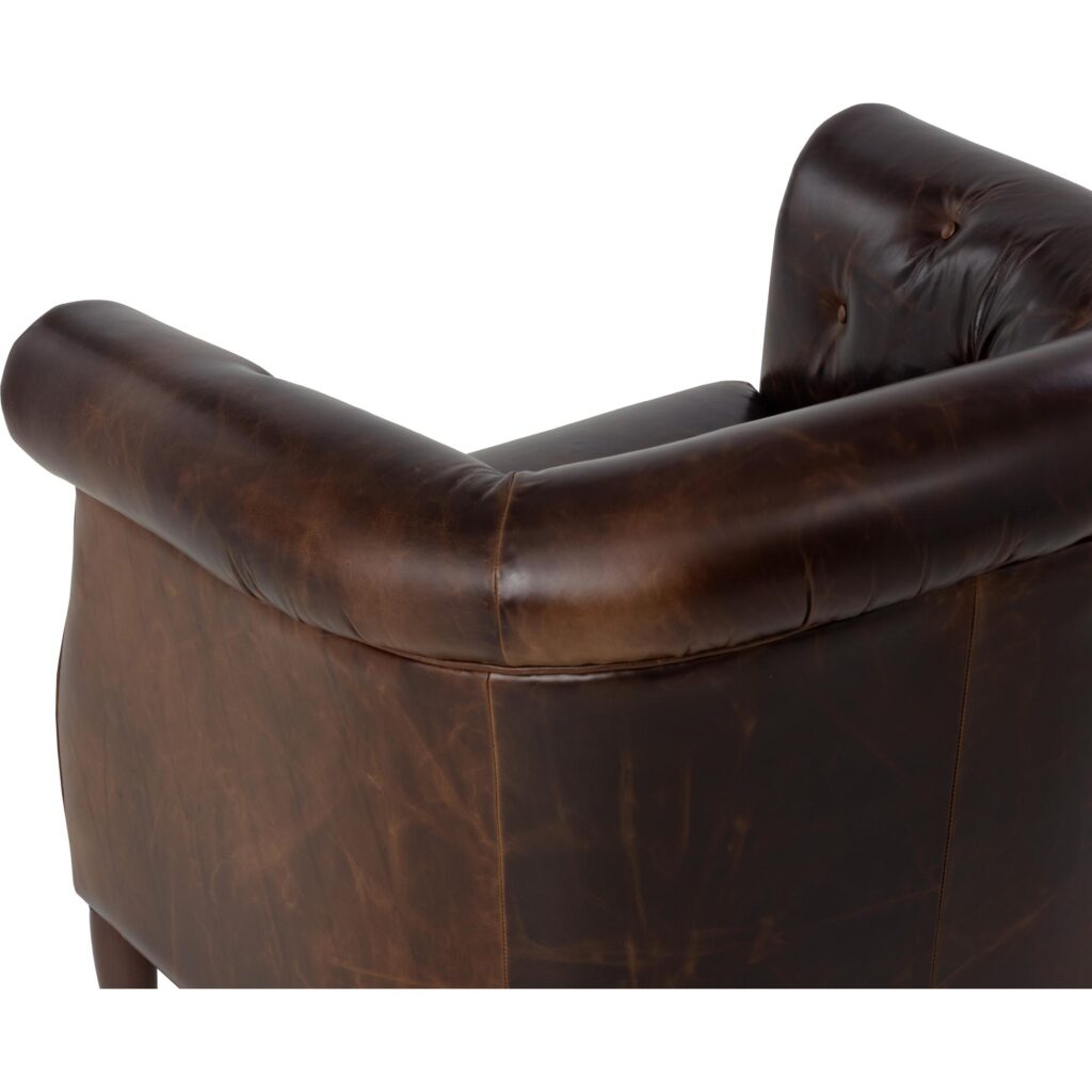 Marjorie Lounge Chair - Chocolate Leather - Image 9