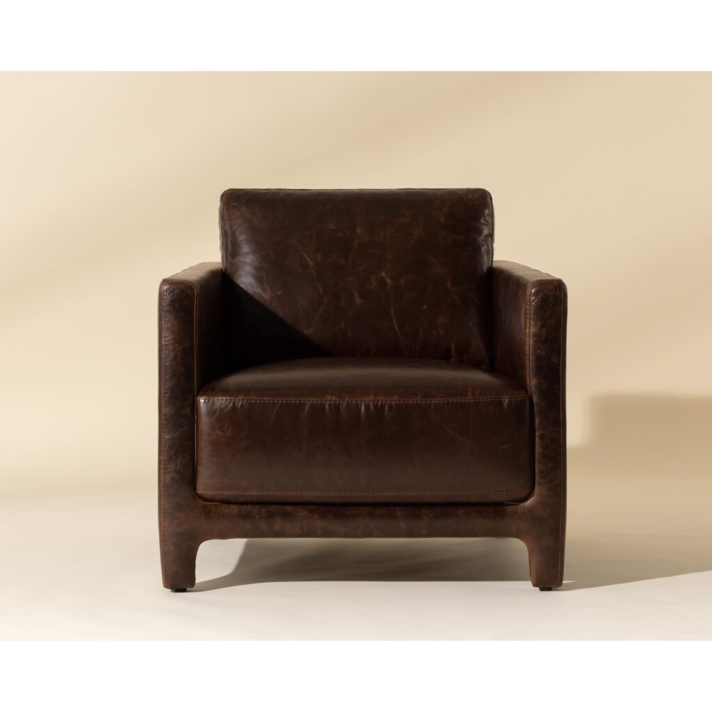 Rodney Lounge Chair - Chocolate Leather - Image 2