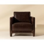 Rodney Lounge Chair - Chocolate Leather 112162 112162 RODNEY LOUNGE CHAIR CHOCOLATE LEATHER 1