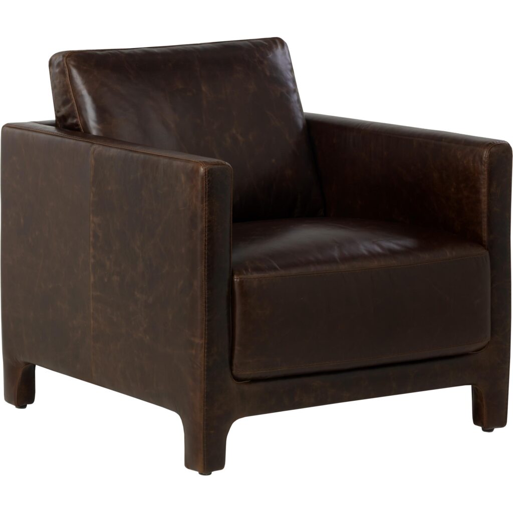 Rodney Lounge Chair - Chocolate Leather - Image 5