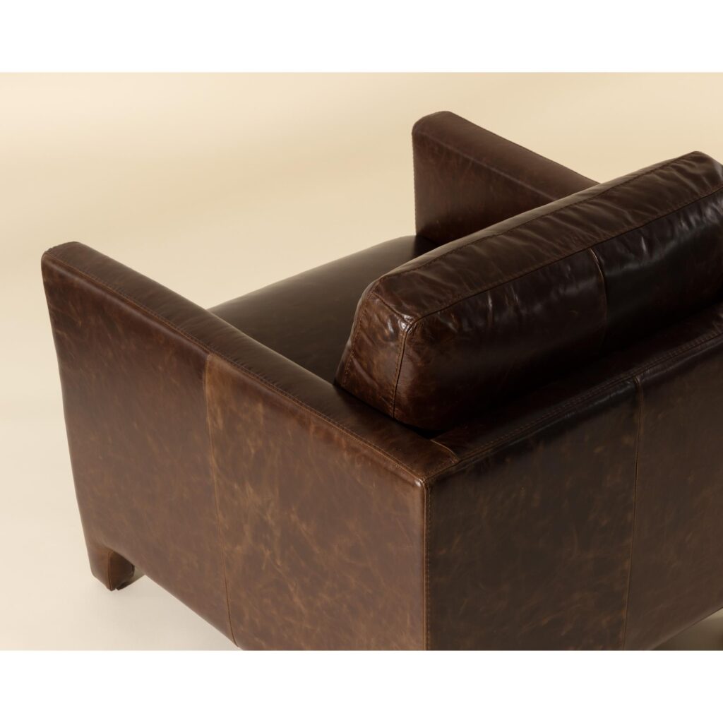 Rodney Lounge Chair - Chocolate Leather - Image 4