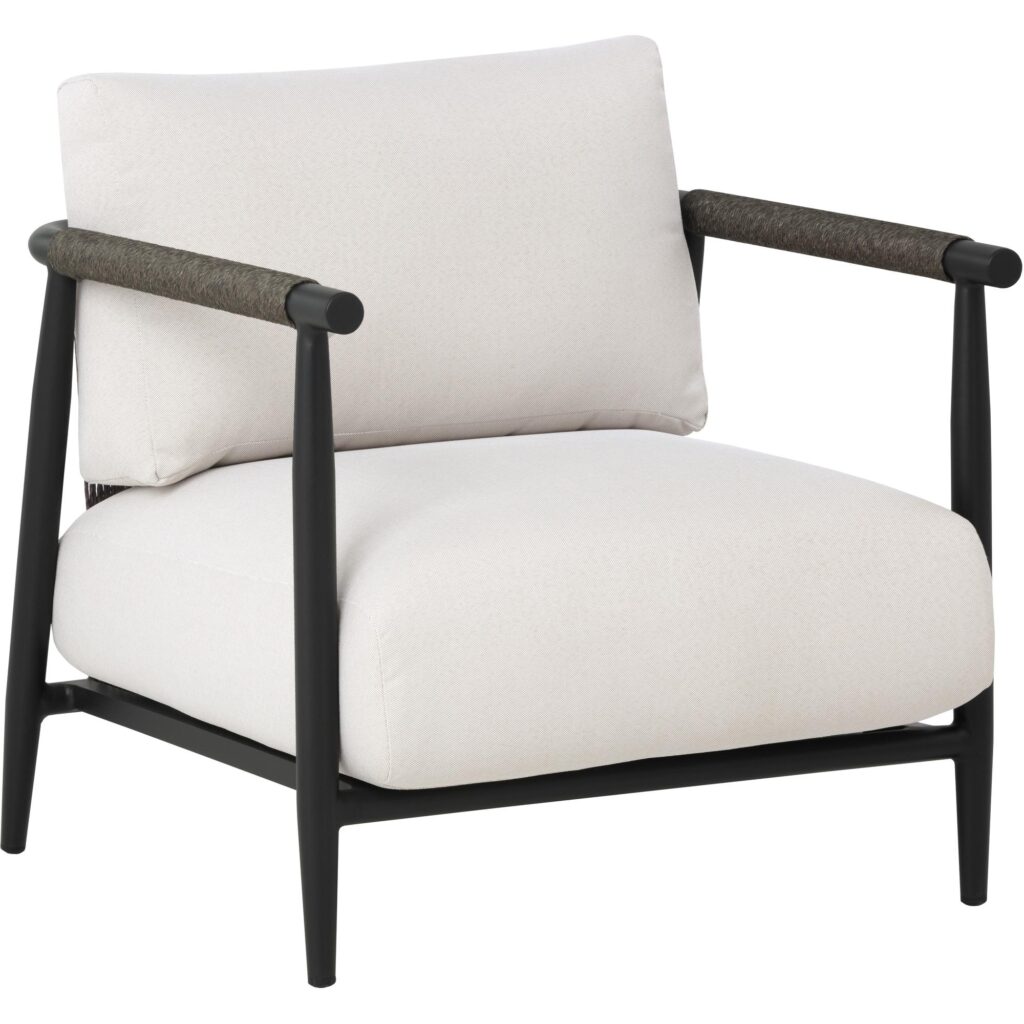 Muros Lounge Chair - Black - Palazzo Cream - Image 4