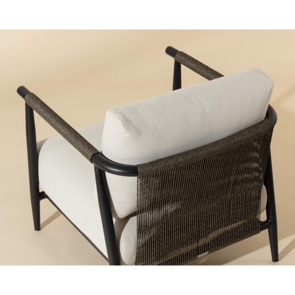 Muros Lounge Chair - Black - Palazzo Cream - Image 3