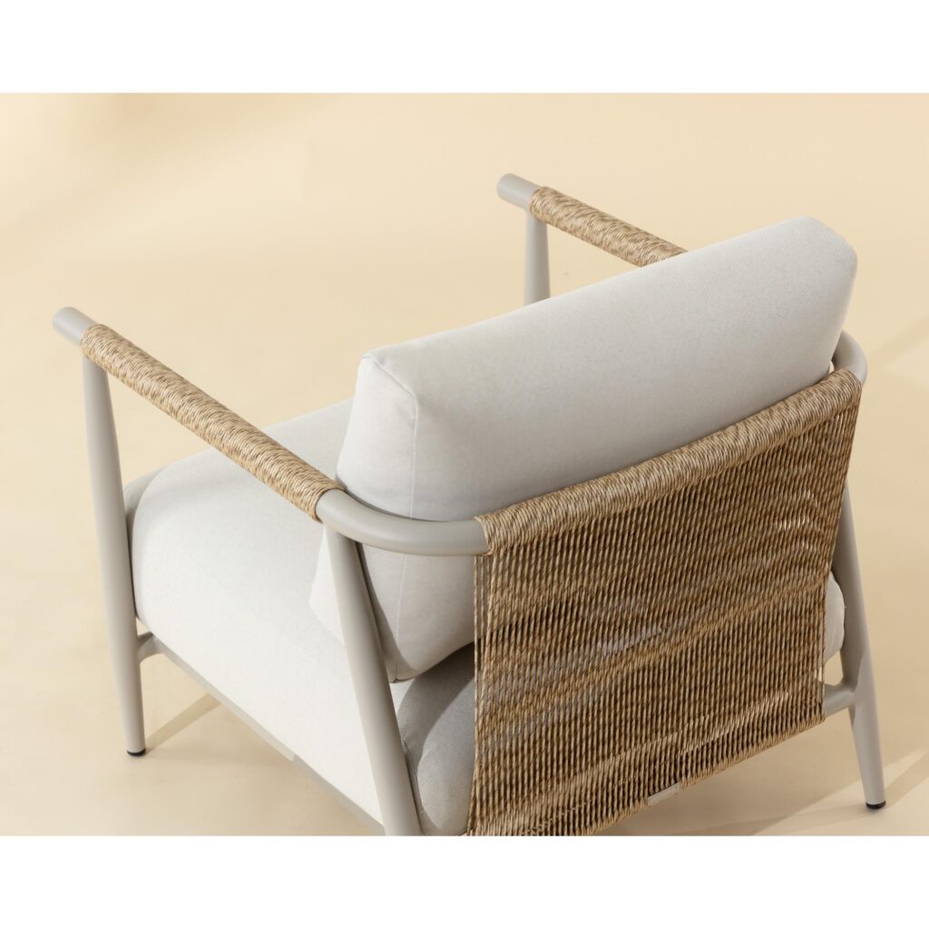 Muros Lounge Chair - Greige - Palazzo Cream - Image 3