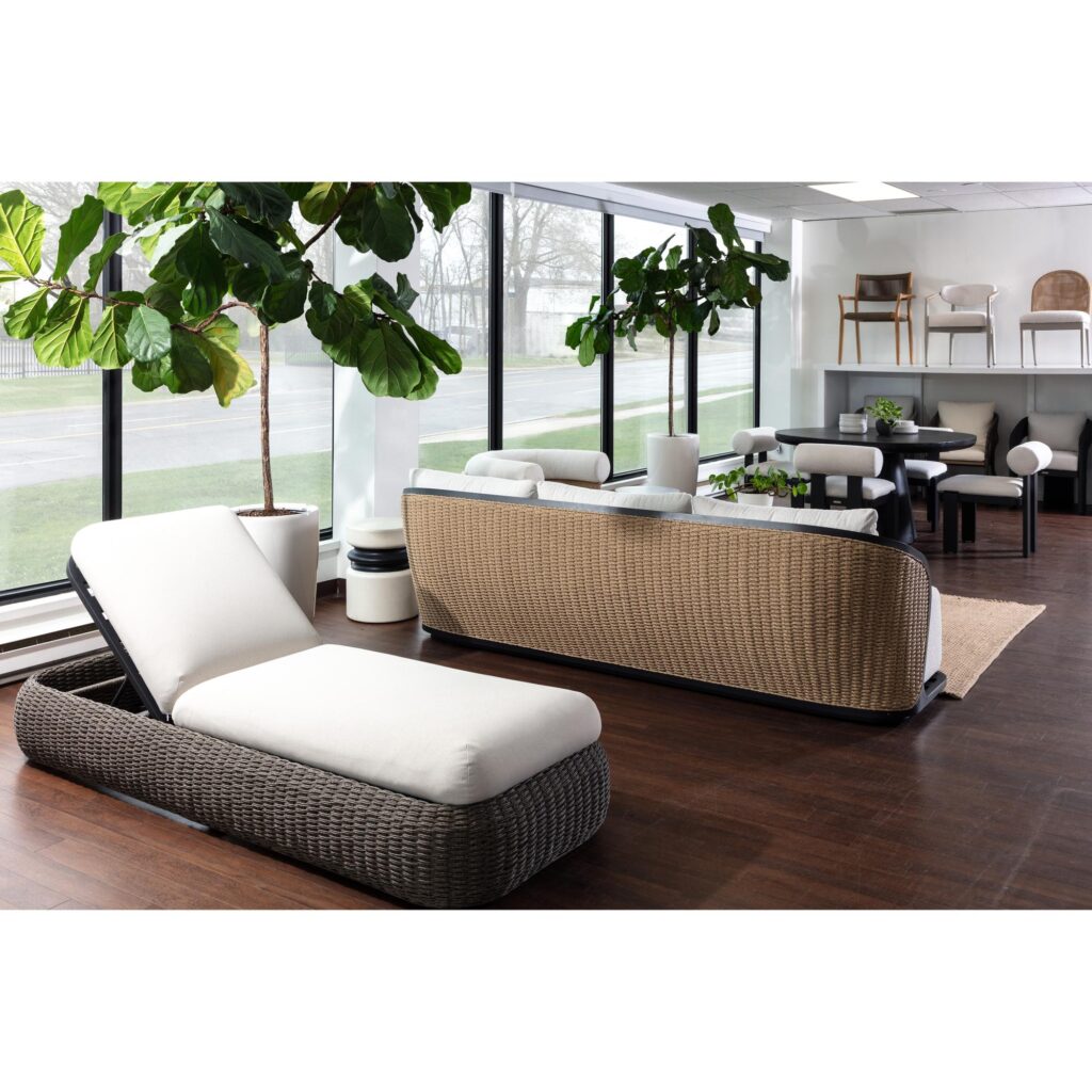 Barcelona Lounger - Grey - Palazzo Cream 112176 - Image 8