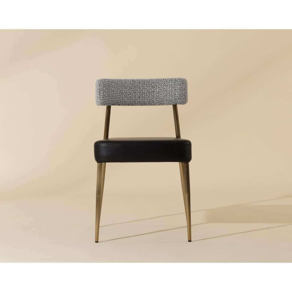 Ashwin Stackable Dining Chair - Bravo Black / Helios Check Black - Image 2