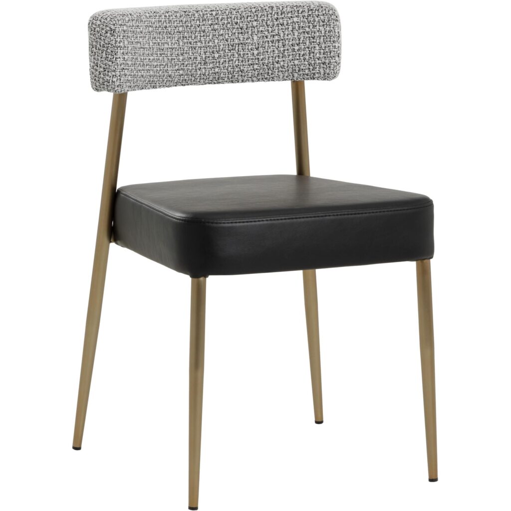 Ashwin Stackable Dining Chair - Bravo Black / Helios Check Black - Image 5
