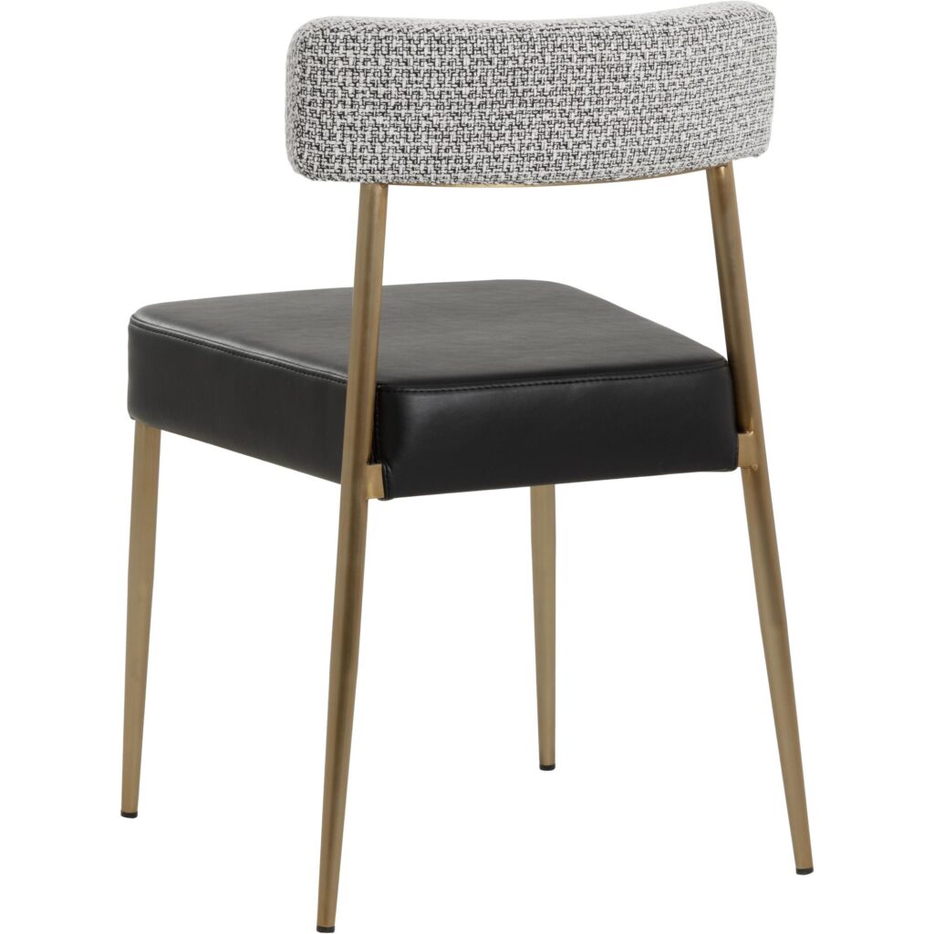 Ashwin Stackable Dining Chair - Bravo Black / Helios Check Black - Image 8
