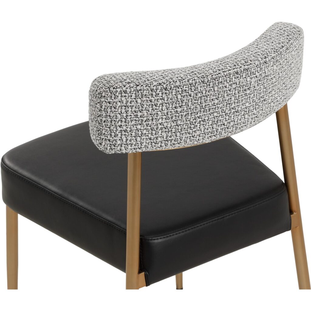 Ashwin Stackable Dining Chair - Bravo Black / Helios Check Black - Image 10