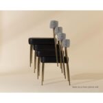Ashwin Stackable Dining Chair - Bravo Black / Helios Check Black 112178 112178 ASHWIN STACKABLE DINING CHAIR BRAVO BLACK HELIOS CHECK BLACK 3