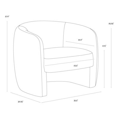 Mircea Lounge Chair - Bergen French Blue 112201 112201 10