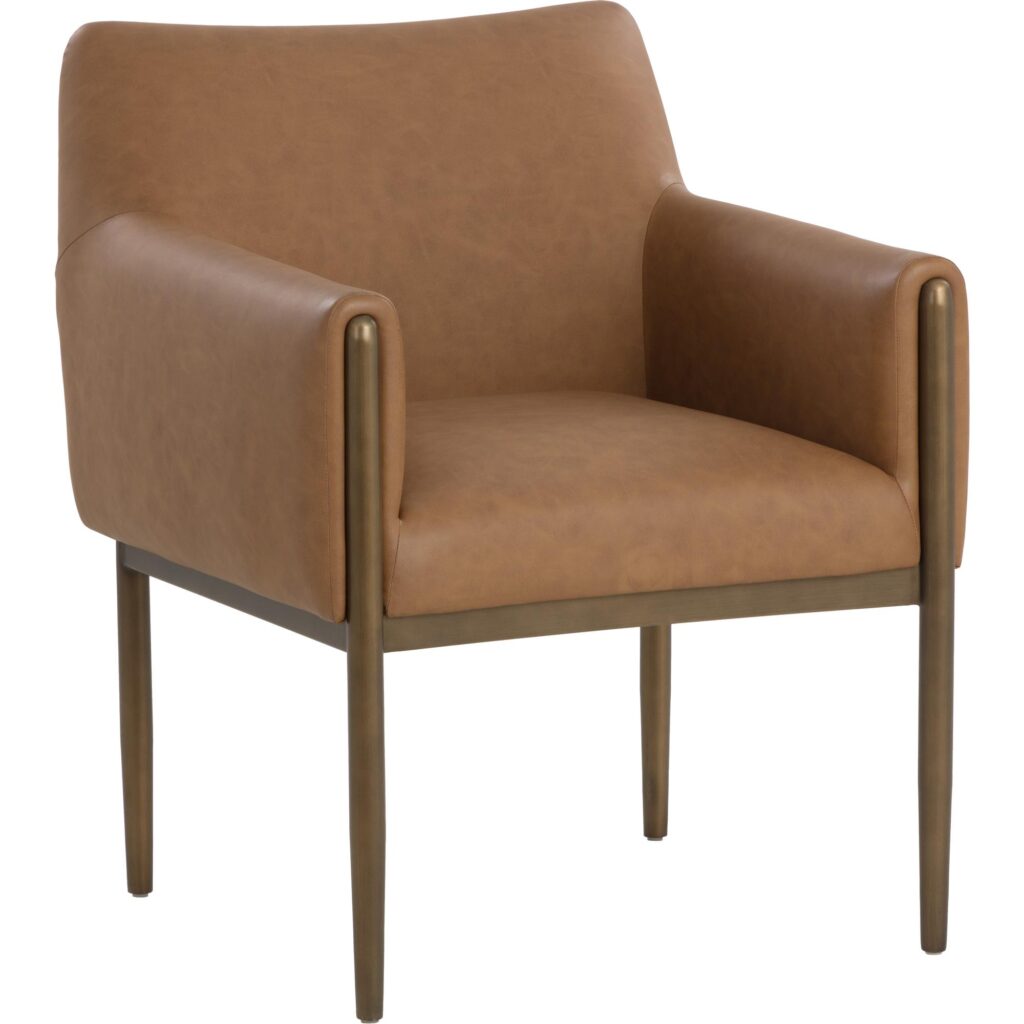 Olea Lounge Chair - Milliken Cognac - Image 4